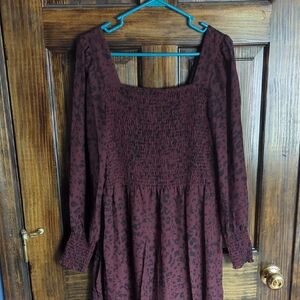 Nine West Red Bishop Sleeve Sundress